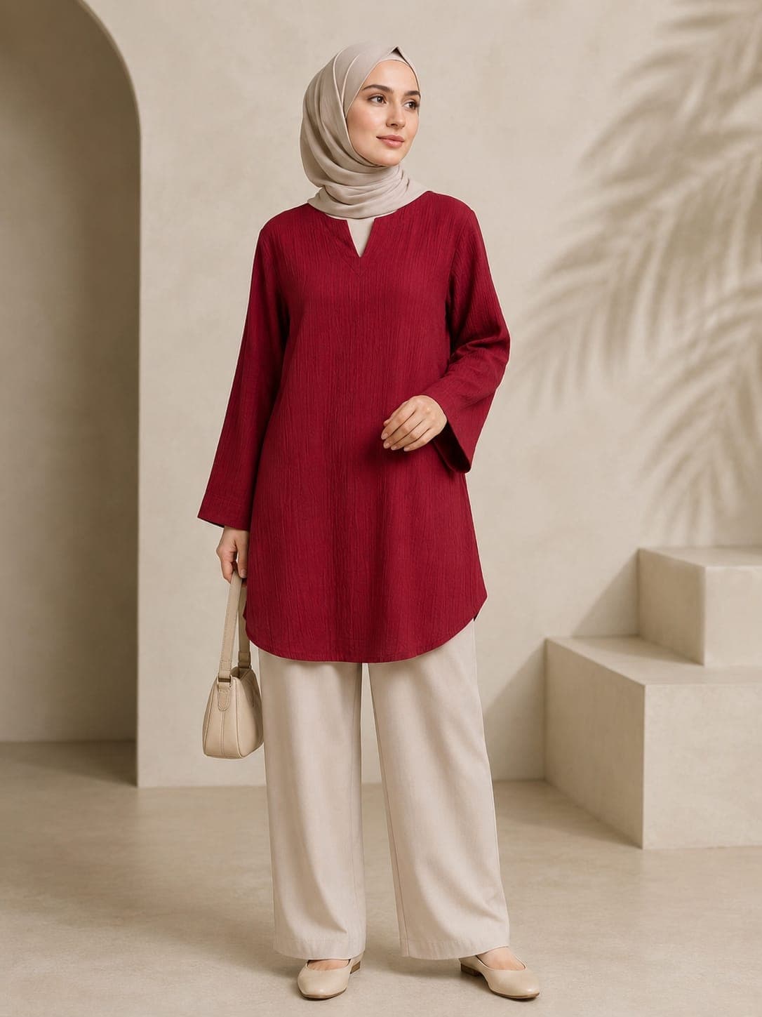 Crimson Texture Shirt